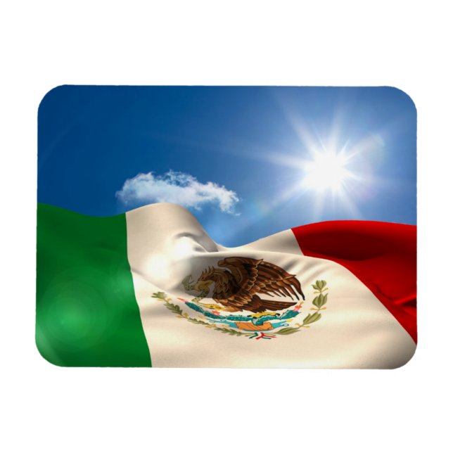 Digitales Flag-Rippling in Mexiko Magnet (Horizontal)