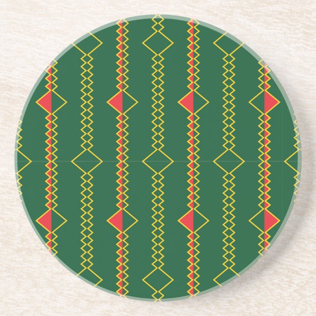 Digitales Grünbuch Zigzag Lines - 72729 Getränkeuntersetzer (Vorne)