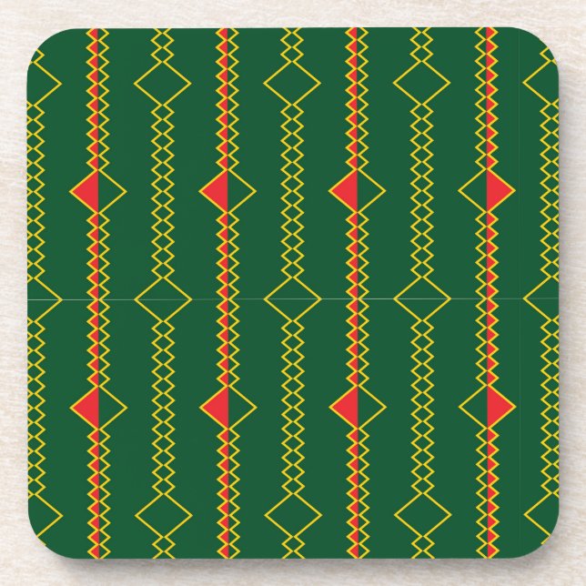 Digitales Grünbuch Zigzag Lines - 72729 Getränkeuntersetzer (Vorderseite)