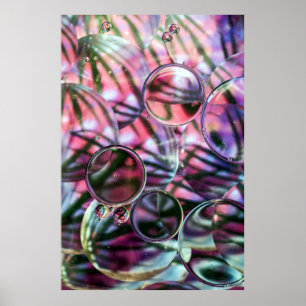 Digitales Hintergrundbild mit klarem Wasser Poster