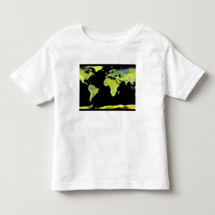 Digitales Höhenmodell der Kontinente auf Ea Kleinkind T-shirt