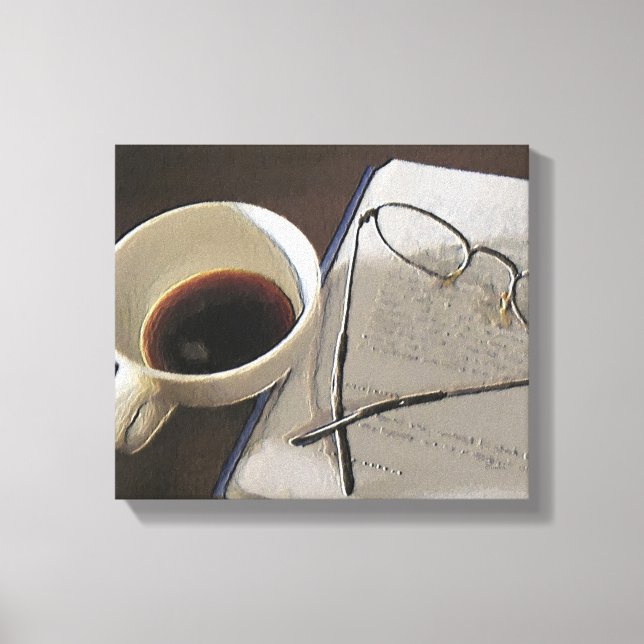 Digitales Kaffeeöl auf Leinwand (Vorderseite)