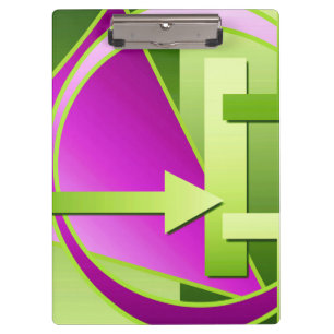 Digitales Kunstdruckbild "Circuit Diagramm", grün  Klemmbrett