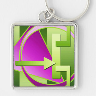 Digitales Kunstdruckbild "Circuit Diagramm", grün  Schlüsselanhänger