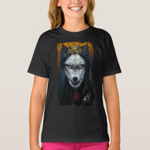 Digitales Kunstportrait eines Werwolfs T-Shirt