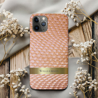 Digitales Leder Kupfer Snakeskin Gold Metall Case-Mate iPhone Hülle