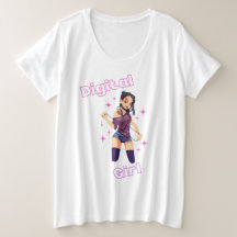 digitales Mädchen mit Sternen