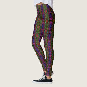 Digitales mehrfarbiges Retro-Muster Leggings