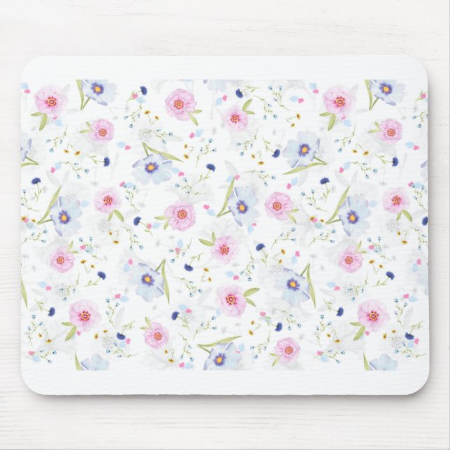 Digitales Papier mit floralen Mustern Mousepad (Vorne)