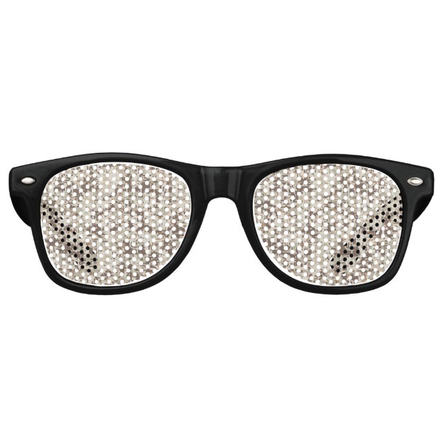 Digitales Pixel-Beige-Camouflage im Wüstenstil Partybrille (Vorderseite)