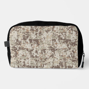 Digitales Pixel-Beige-Camouflage im Wüstenstil Waschbeutel