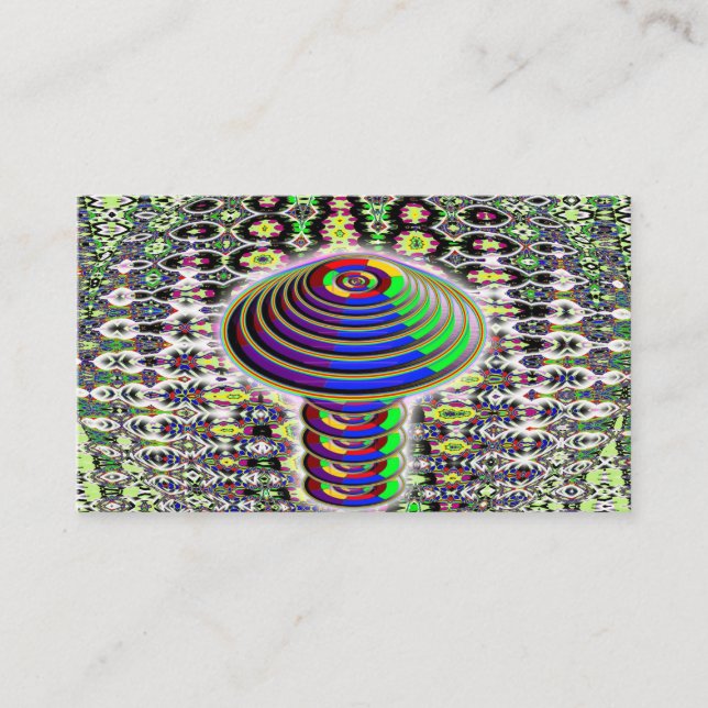 Digitales Rainbow-Pilz - WÖRTER HINZUFÜGEN Visitenkarte (Vorderseite)