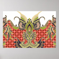 digitales Textil-Design mit schöner Boxdekoration