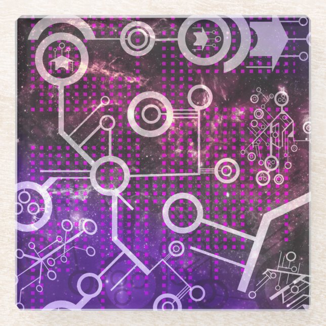 Digitales Universum Glasuntersetzer (Vorderseite)