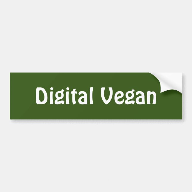 Digitales Vegan Autoaufkleber (Vorne)