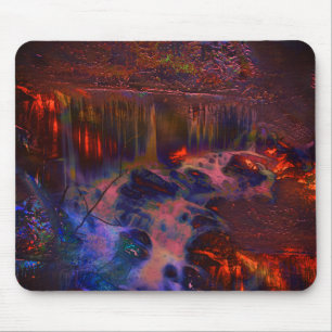 Digitales verändertes Foto, die Natur am Feuer Lap Mousepad