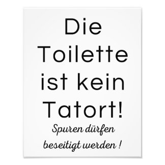 Digitales WC Poster Toilette Gästeklo Lustig, Bade