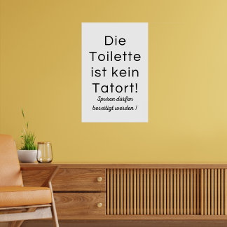 Digitales WC Poster Toilette Gästeklo Lustig, Bade