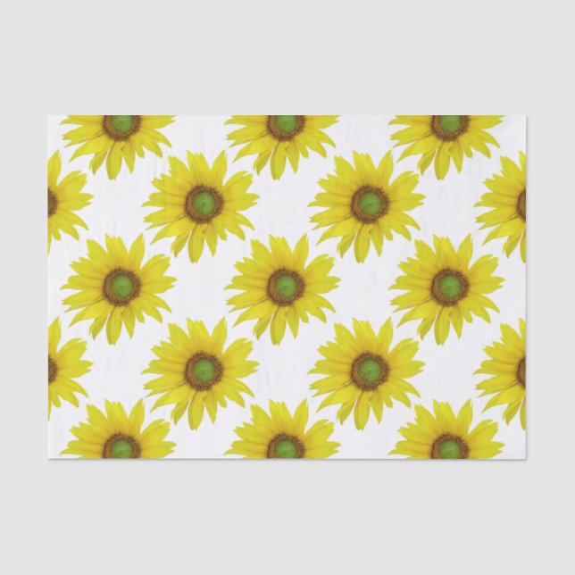Digitalfarbmuster für Sonnenblumen Seidenpapier (Vorderseite)