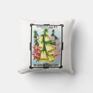 Digitalis-Samenpaket-Etikett Kissen