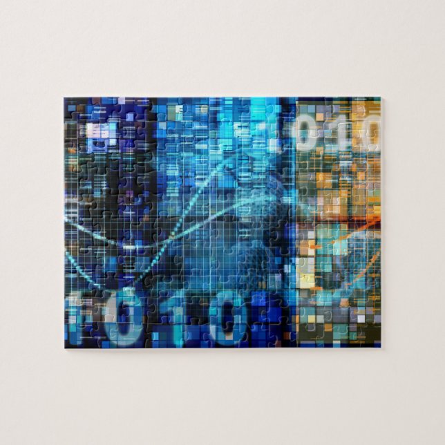 Digitalisiertes Bild-Hintergrund-binärer (Horizontal)