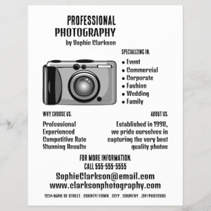 Digitalkamera Icon Fotograf, Miete für Fotografie Flyer