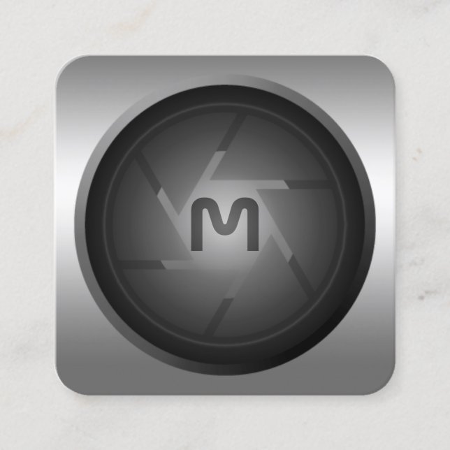 Digitalkamera im Silber-Stil - Visitenkarte (Vorderseite)