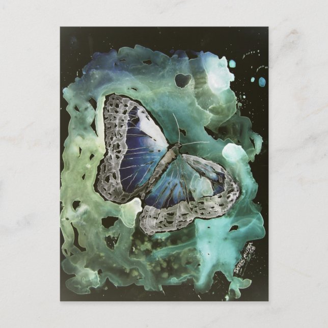 Digitalschmetterlingskarte Postkarte (Vorderseite)