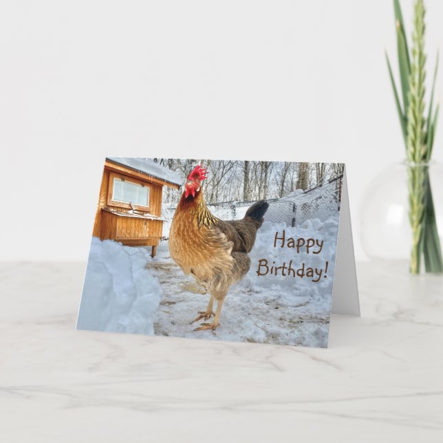 Dignified Chicken Happy Birthday Karte (Vorderseite)