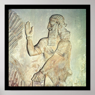 Dignitary, relief, assyrisch poster