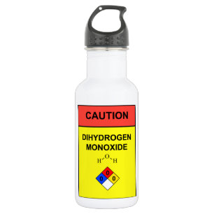 "DIHYDROGEN-MONOXYD" EDELSTAHLFLASCHE