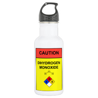 "DIHYDROGEN-MONOXYD" EDELSTAHLFLASCHE