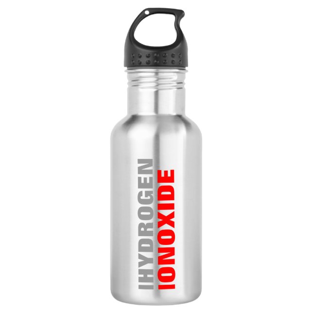 Dihydrogen-Monoxyd Trinkflasche (Vorderseite)
