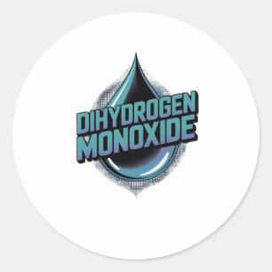 Dihydrogenmonoxid Runder Aufkleber