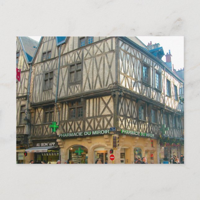 Dijon, als Apotheke verwendetes mittelalterliches  Postkarte (Vorderseite)