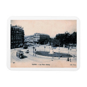 Dijon, Frankreich, La Place Darcy, Vintage Poster Magnet