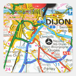 Dijon, Frankreich Quadratischer Aufkleber