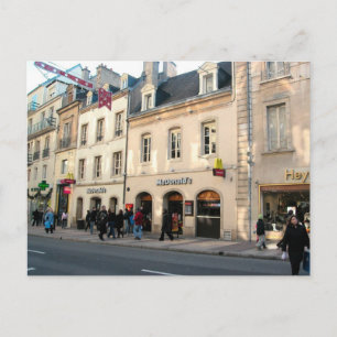 Dijon, mittelalterliches Gebäude für Fast Food Postkarte