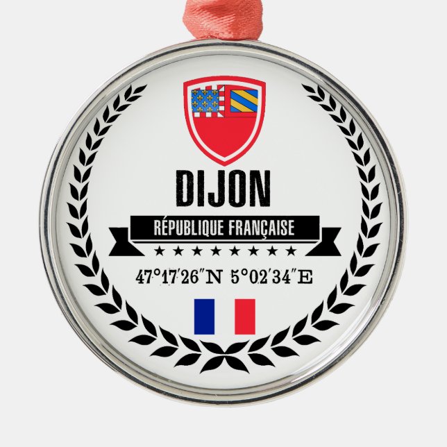 Dijon Silbernes Ornament (Vorne)