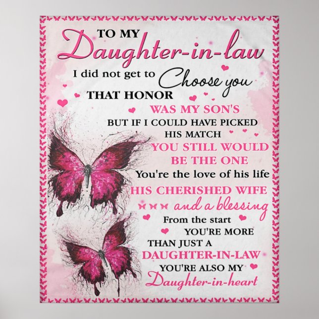 DIL Butterfly Du bist auch meine Tochter im Herzen Poster (Vorne)