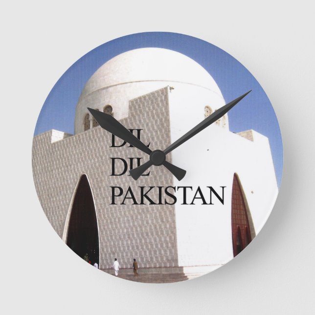 Dil Dil Pakistan Hakuna Matata Runde Wanduhr (Vorderseite)