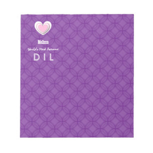 DIL Phantastische Schwägerin Lila und Pink Z602D Notizblock