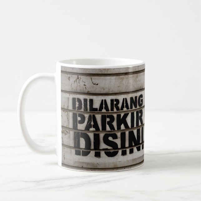 Dilarang parkir desi-Zeichen Kaffeetasse (Links)