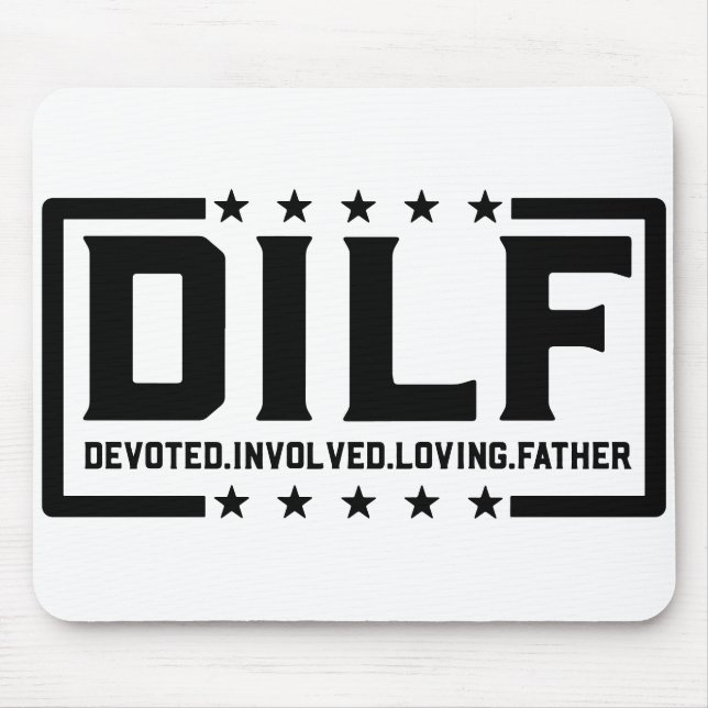 DILF Vater widmet sich liebevollen Vater Väter Mousepad (Vorne)