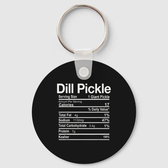 Dill Ckle Nutrition Facts Funny Thanksgiving Chris Schlüsselanhänger (Vorderseite)