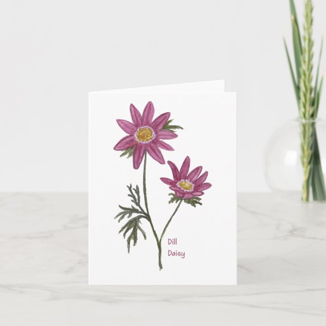 Dill Daisy Greetings Card Karte (Vorderseite)