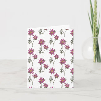 Dill Daisy Greetings Card White Pattern Karte