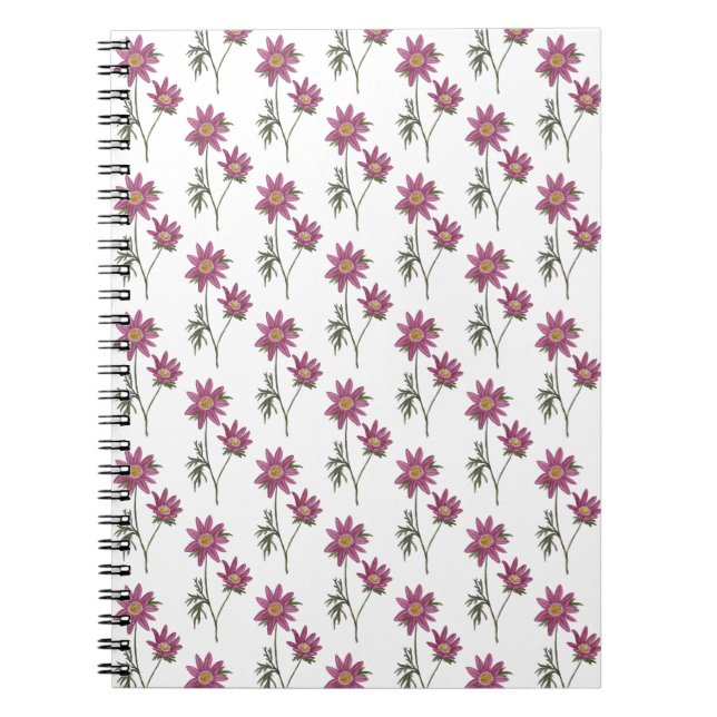 Dill Daisy Notebook White Pattern Notizblock (Vorderseite)