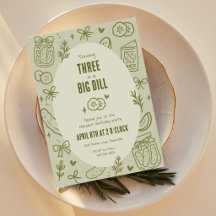 Dill-Gurken-Geburtstagseinladung