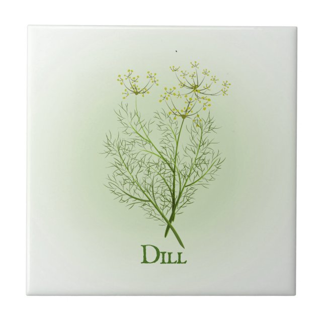 Dill Herbal Design Keramik Tile Fliese (Vorderseite)